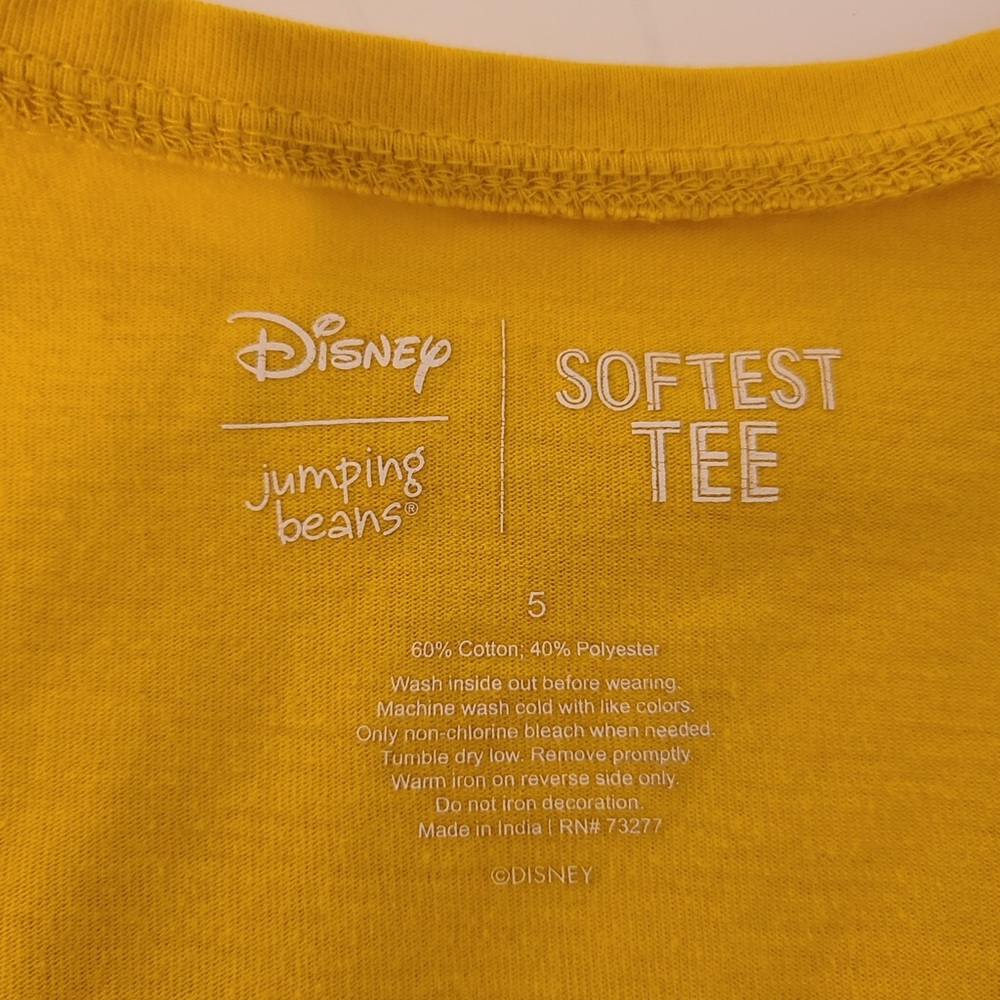 Disney Kids Yellow Minnie Mouse T-Shirt - Size 5 - Picture 7 of 7